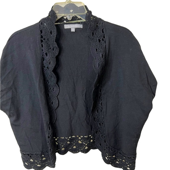 NY COLLECTION LADYS VINTAGE WRAP SHIRT WITH NEEDLE POINT ON EDGES. SIZE XL - Picture 1 of 5